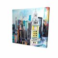 Fondo 16 x 16 in. Colorful Cityscape of Manhattan-Print on Canvas FO2785616